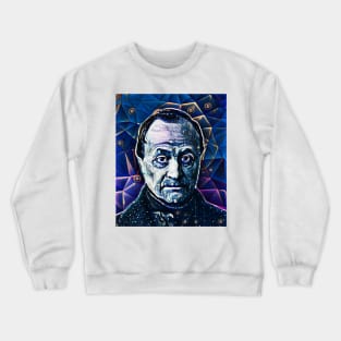 Auguste Comte Dark Night Portrait | Auguste Comte Artwork 5 Crewneck Sweatshirt